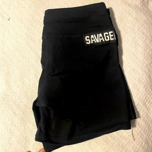 Savage Barbell biker shorts